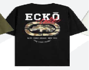 Camiseta Negra Extra Grande con Cuello Redondo, Manga Corta, Algodón y Elastano, Estampado Bordado, Estilo Urbano para Hombre - Product Image 1