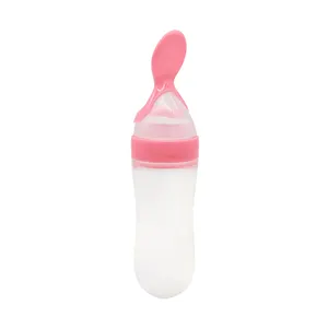 Botella de silicona personalizada para alimentación del bebé, para leche y agua, por sublimación a granel