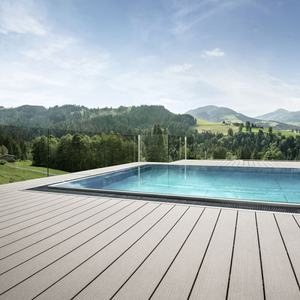 Straight Stripe WPC Outdoor Flooring Holes Waterproof Anti-Uv Wood <b>Plastic</b> Composite Garden Decking - Product Image 5