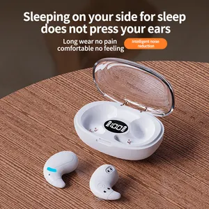 M96 Earphone Bluetooth 5.3 nirkabel Mini, aksesori ponsel TWS kontrol sentuhan pintar waktu penggunaan lama, earbud tidur Mini