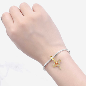 Hot-selling white <b>copper</b> planet pendant, a luxurious and high-end DIY <b>bracelet</b>/jewelry accessory for women - Product Image 6