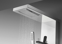 Robinet de bain douchette 8K finition miroir robinet de douche en acier inoxydable nouveau Design salle de bains panneau de douche mural