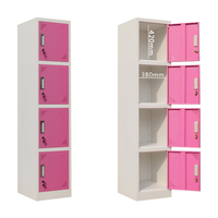 Armoire Métallique Verrouillable Moderne à 4 Portes et 4 Niveaux, Vestiaire en Acier pour Maison, École et Salle de Sport