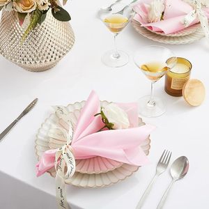 Serviettes de mariage en satin soyeux 11.8x1.8 pouces tissu lavable de luxe pour la maison <span class=keywords><strong>Table</strong></span> à manger anniversaire fête <span class=keywords><strong>Restaurant</strong></span> - Product Image 5