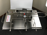 Sistema de Cilindro de Muestreo Monel 400 de 3000 psi con Válvula de Aguja FNPT de 1/4" y Manómetro, Botella de Muestreo sin Costuras de Aleación 400