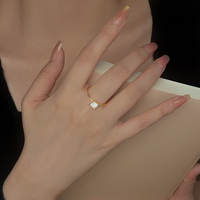 Bague de fiançailles en argent 925 avec moissanite taille princesse VVS, sertie de griffes, plaquée or, pour femme, de luxe