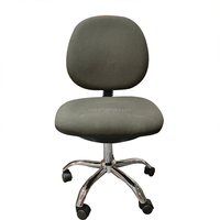 Chaise de laboratoire ESD en tissu gris personnalisable, ergonomique, pivotante, réglable en hauteur avec repose-pieds, antistatique pour salle blanche et atelier