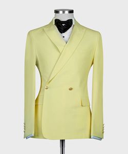 สีขาวสีแดง4สีผู้ชายชุด Peaked Lapel งานแต่งงานชุด Slim Fit Blazer Tuxedo Terno Masculino พรหมเจ้าบ่าว2ชิ้นเสื้อ + กางเกง - Product Image 3