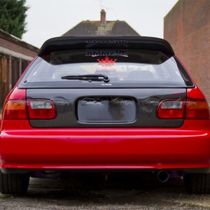 Couverture de coffre arrière en fibre de carbone style 3D pour Honda Civic 3DR 1992-1995 - Product Image 4