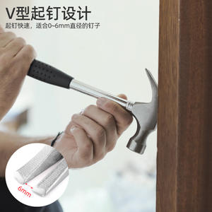 Martillo de garra Hispec de acero al carbono con cara rectangular, martillo doméstico para clavos con inserto de goma negra para mayor durabilidad - Product Image 4