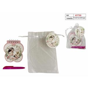 Ensemble bloc-notes et stylo Party Love, 8,5x9,5 cm, 40 feuilles, cadeau pour la première communion des filles - Product Image 1