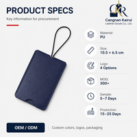 Étiquettes de bagages de luxe en PU rigide, résistantes à l'eau, durables, personnalisées, multicolores, avec panneau pour carte nominative et sangle en cordon