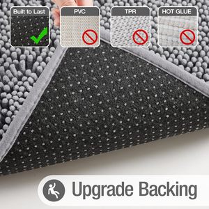 Alfombrillas de Baño Extra Suaves de Chenilla, Antideslizantes, Acolchadas de Goma, Gruesas, Modernas y Absorbentes para Uso en el Hogar o Hotel - Product Image 3
