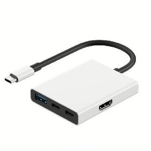 4 in 1 USB <b>C</b> Hub 3.0 Multi-Function <b>Type</b> <b>C</b> HDTV <b>Adapter</b> Converter 4K HDTV SD Docking Station ABS Laptop Charging Data Cable - Product Image 2