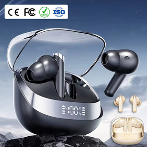 Auricolari Bluetooth M83 con Capsula Spaziale Trasparente, Cancellazione del Rumore, Custodia LED Placcata, Bassi Potenti, Wireless - Product Image 1