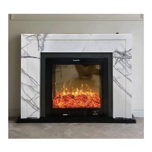 Moda francés estilo moderno interior hermosas <span class=keywords><strong>venas</strong></span> púrpuras blanco piedra Natural mármol Lila mármol chimenea envolvente - Product Image 1