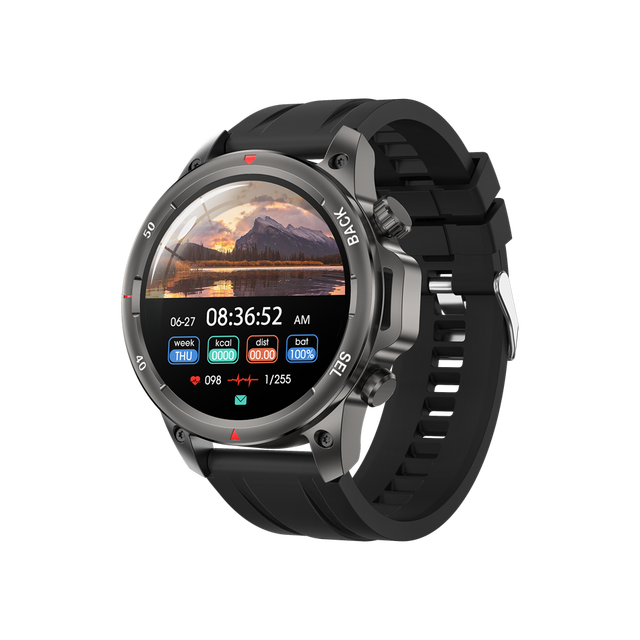 DK68 HD Screen Flashlight Smart Watch Answer Call IP67 Waterproof Sports Fitness Tracker Heart Rate Monitoring NFC Fashion Watch