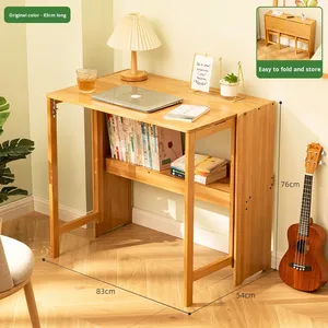DISHI bambù scrivania pieghevole metà secolo moderna scrivania del Computer per casa ufficio camera da letto piccoli spazi - Product Image 6