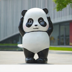 Sculpture de panda géant et fantaisiste pour l'extérieur, résistant aux intempéries, statues de décoration intérieure durables pour les centres commerciaux, les <span class=keywords><strong>parcs</strong></span>, les bureaux, les boutiques et les jardins. - Product Image 3