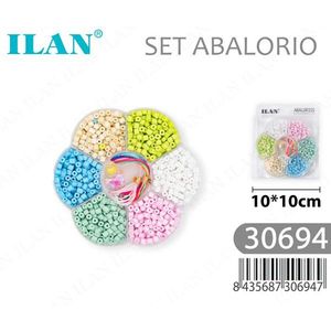 Set di Perline ILAN 10x10cm Colori Assortiti per Creazione di Gioielli e Artigianato - Product Image 1