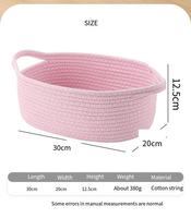 Petit panier de rangement en corde de coton tissée en forme de cœur, écologique, durable, panier cadeau mignon pour l'organisation et la décoration