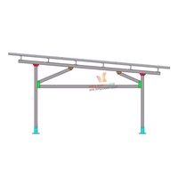 Abri solaire pour voiture à structure tubulaire carrée, installation simple et structure stable