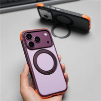 Coque antichoc rigide en TPU mat avec anneau magnétique rotatif et pare-chocs contrastant pour iPhone 18 Pro, 17 Pro, 17 Pro Max