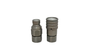 מחברים הידראוליים שטוחים 3/4 אינץ' BSP, מחברי חיבור מהיר למחפרונים מסוג בובקט עם כיסויי אבק - Product Image 4