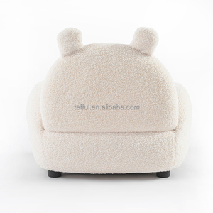 Sillón infantil con forma de oso de peluche Sherpa, estructura de madera KD Packing. - Product Image 3