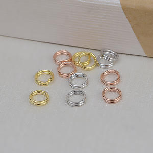 10 Accesorios de Joyería de Plata S925 Hechos a Mano, Semi-Acabados, para DIY, con Perlas, 5mm, Anillo Abierto Móvil, en Bolsa de Cobre - Product Image 1