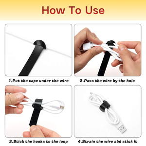 Sangles <span class=keywords><strong>Velcro</strong></span> auto-adhésives ignifuges de haute qualité pour la gestion des câbles résistants au feu - Product Image 4