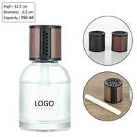 Parfum de maison de luxe 100ml 120ml 150ml 3oz bouteille en verre de diffuseur de roseau de couleur décorative transparente avec des bâtons de bouchon