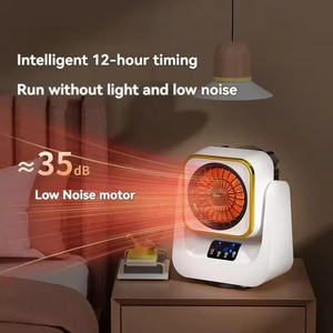 1500W PTC Fan <b>Heater</b> Digital Display Adjustable Thermostat Remote Control Desktop Energy Class a Low Noise EU Home Use - Product Image 4