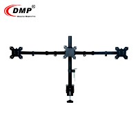 Bras de moniteur triple LCD de bureau réglables en hauteur DMP, taille 13"-24", fabriqués dans le Zhejiang, moule privé