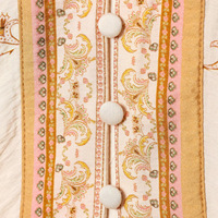 Robe décontractée pour femme, à manches longues, col en V, en mousseline respirante, imprimée sur mesure, style ethnique, pour les vacances d'été