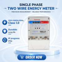 Tepsung EDB03 Meteran Energi KWh Elektronik Solid State Fase Tunggal Akurasi Tinggi Kelas 1 Tampilan Analog 5A-60A -20~70C