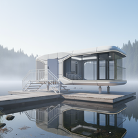 Capsule spatiale moderne et luxueuse de 30 pieds, respirante, avec système intelligent, maison conteneur préfabriquée et détachable pour l'extérieur