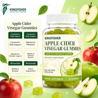 Gummies de Vinaigre de Cidre de Pomme en Gros pour le Bien-être Métabolique, à Base de Pectine, Saveur Fruitée, Complément Détox Santé, Marque Privée