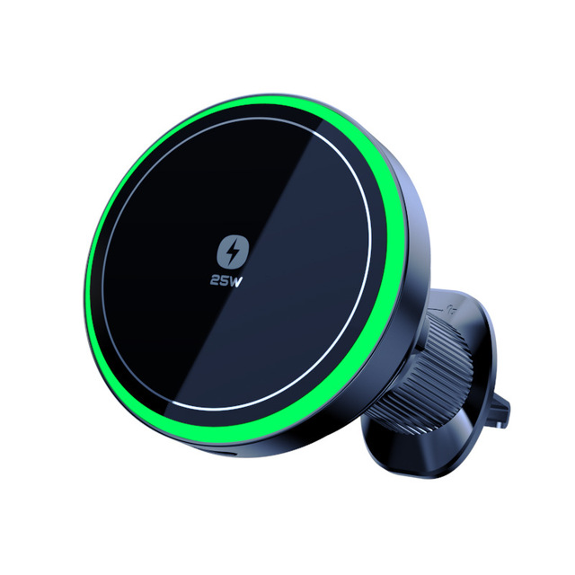 Magnetic Wireless 25W Charging Compatible with Tesla and iPhone 17 Supports MagSafe Car Holder