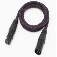 Câble micro multifonctionnel 3 broches XLR mâle-femelle, câble tressé pour contrôle des éclairages de scène DMX512