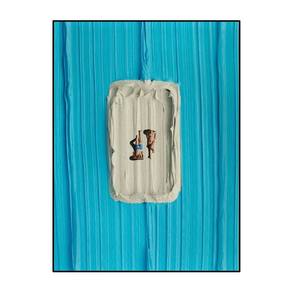 Póster Abstracto <span class=keywords><strong>de</strong></span> Piscina con Textura 3D Azul y Blanca Pintado a Mano, Arte <span class=keywords><strong>de</strong></span> Pared en Lienzo Grueso, Paisajes Marinos, Decoración del Hogar, <span class=keywords><strong>Pintura</strong></span> al Óleo - Product Image 1