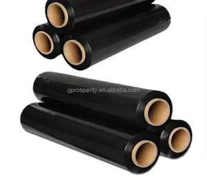 Carton Pallet Wrapping Black Stretch Film Roll Leggings Pacote Embalagem PE personalizada Jumbo Stretch Film