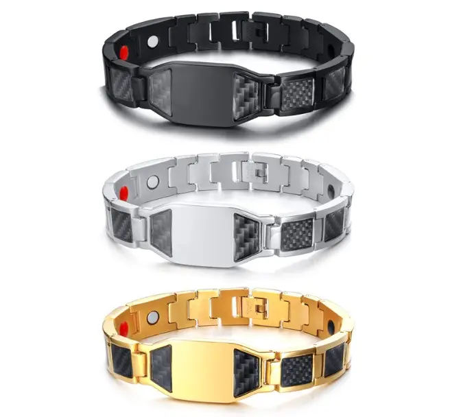 Latest titanium magnet bracelet magnetic health bracelet for men