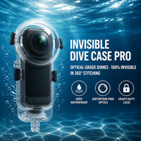 Paket Kamera Aksi Bawah Air Insta360 X6 8K Tahan Air dengan Layar 1,4 inci, Casing Diving Tak Terlihat 360 Panoramic & Tongsis