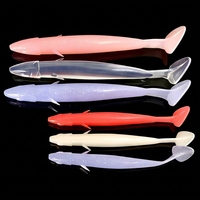 Leurre de pêche souple TPE à queue en T ailée, phosphorescent, flottant, bionique, artificiel, 15 cm, 3 pièces, pour eau salée, sans hameçons