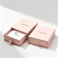 Coffrets cadeaux en carton rose et boîtes d'emballage de bijoux avec services personnalisés adaptés aux colliers d'anneaux pour femmes, etc.