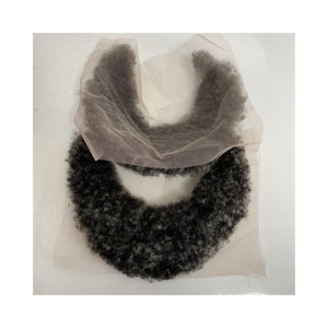 100% <span class=keywords><strong>capelli</strong></span> umani Afro ricciolo parrucchino completo in pizzo con <span class=keywords><strong>barba</strong></span> riccia africana gancio coreano <span class=keywords><strong>capelli</strong></span> da uomo # 1B 20 colore grigio - Product Image 3