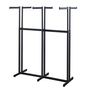 Venta al por <span class=keywords><strong>mayor</strong></span> al por menor de metal duradero de 6 vías brazos ajustables estante de ropa cuadrado para <span class=keywords><strong>tiendas</strong></span> de ropa de centro comercial - Product Image 4