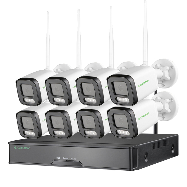 GW-TFD-M5X-K8(RTS) XMEYE ICSEE 5MP Outdoor Wireless WIFI Camera 8 Channel NVR Kit Home Security Video Surveillance System