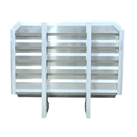 Support de protection pour camion semi-remorque 68'' x 80'' en aluminium de type carré avec plateau complet et 2 supports de chaîne, kit de montage à cadre droit